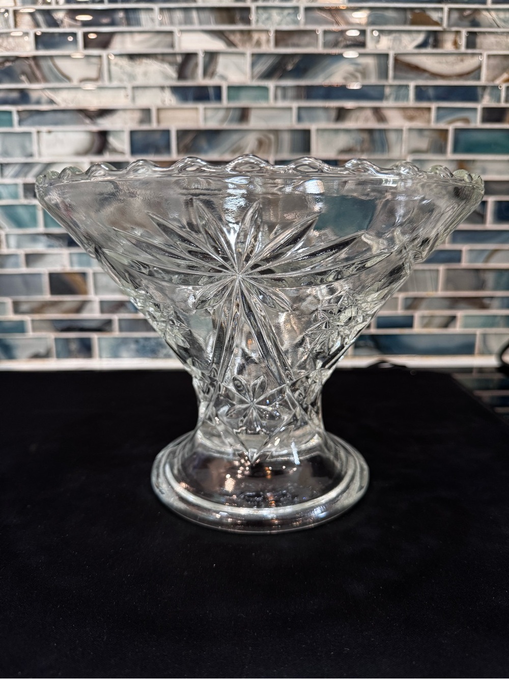 Vintage Anchor Hocking Glass Crystal Bowl